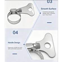 Set 10 buah Penjepit Selang Lipat Stainless Steel, Penjepit Selang Udara, Air, dan Bahan Bakar Bentuk T yang Kokoh - Berbagai gaya - View 4