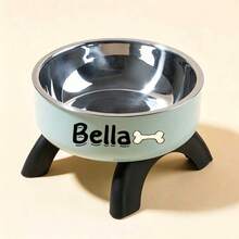 1 buah Mangkuk Hewan Peliharaan Tinggi yang Dipersonalisasi, Nama & Pola yang Disesuaikan, Mangkuk Makanan/Minum Anti Selip Stainless Steel, Cocok untuk Kucing dan Anjing Kecil, Mangkuk Makan yang Ditinggikan - MultiWarna - View 6