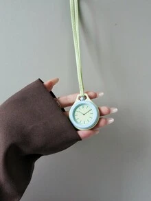 New Round Hanging Watch Creative Quartz Watch Fashion Versatile Backpack Bag Decoration Pendant Portable Small Clock - one-size - View 13