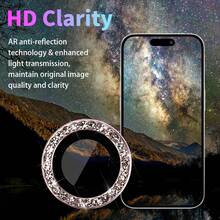 1 Set Camera Lens Protector Film, Compatible With IPhone 18 Pro Max/18 Pro/18, 17 Pro Max/17 Pro/17, 16 Pro Max/16 Pro/16 Plus/16, 15 Pro Max/15 Pro/15, 14/13/12 Series, Ultra Clear HD Tempered Glass Lens Protection, 9H Hardness, Scratch Resistant, Shockproof, High Transparency, Full Coverage Phone Camera Accessory - Baby Pink - View 5