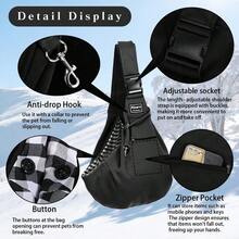 1pc Portable Pet Carrier Bag For Small Dogs And Cats, With Adjustable Shoulder Strap, Anti-Drop Hook, Zipper Pocket, Breathable Foldable Travel Bag, Suitable For Teddy, Bichon, Pomeranian And Cats, Weight Capacity Up To 16lbs/7.5kg - Multicolor - View 2