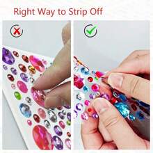 5pcs Set Acrylic Large Gem Stickers, Multicolor Self-Adhesive Rhinestone Stickers For DIY Creative Handmade Decoration - Multicolor - View 7