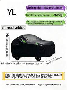 All-Season Car Cover, Sun Protection, UV Resistant, Waterproof, Dustproof, Heat Resistant, PEVA Material, Multiple Sizes Available - Multicolor - View 22
