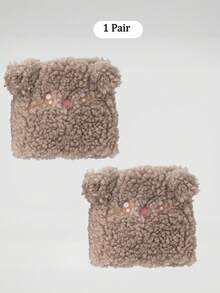 1 Pair Cute Cartoon Sheep Leg Sets Fuzzy Leg Warmers With Red Bowknot, Fluffy Boot Toppers For Winter Snow Boots - Multicolor - View 15