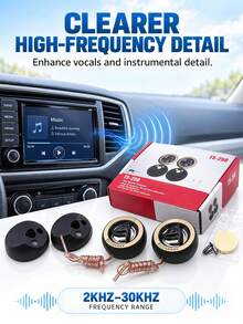 2pcs Mini Car Tweeters, Piezoelectric Coil Tweeter, Car Small Tweeter Stereo TS-250 - Tweeter - View 4
