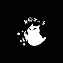 Angry Swearing Cat Car Sticker, Funny Grumpy Cat Decal For Window Mirror Bumper, Humorous Sassy Vehicle Decor Gift - A - View 7