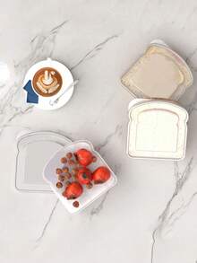 1 hộp đựng cơm trưa / hộp đựng bánh sandwich / hộp đựng bánh mì, nhà bếp, giáng sinh - 2 gói trong suốt - Xem 2