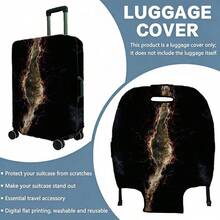 1PC / Flat Print Design / Luggage Cover (Luggage Cover Only, Suitcase Not Included) / Fits 20 To 28 Inch Luggage / Made Of Thickened Fabric / Essential Accessory For Your Travel And Checked Luggage - Multicolor - View 13