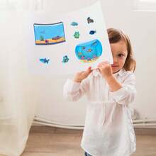 8/16pcs Stiker Akuarium DIY untuk Anak-Anak, Mainan Puzzle Interaktif Orang Tua-Anak, Tempel Ikan Kecil di Akuarium, Mengembangkan Otak Anak, Hadiah Pesta Liburan, Stiker Kemasan Hadiah, Mainan TK, Dapat Digunakan untuk Dekorasi Rumah, Tempel di Meja, Buku Catatan, Balon, Koper, Kulkas, dll. - Warna campuran - View 7