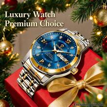 1pc Luxurious Men's Luminous Waterproof Double-Calendar Stainless Steel Quartz Watch, For Daily Wear, Business, Birthday, Gift, Souvenir, Christmas - Multicolor - View 12