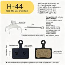 H-44 Resin Disc Brake Pads With Spring And Cotter Pin, Suitable For Hydraulic Disc Brake Bicycle Brake Pads For Road And Mountain Bikes - Black - View 14