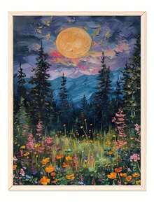 1 Set Of Digital Oil Painting Set, Suitable For Beginners, Jungle Under The Full Moon-Adult Beginner Set, Birthday Gift, Anniversary Gift, Holiday Gift, Home Decoration. - A - View 4