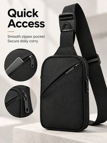NYXIA Tas Selempang Dada Pria yang Ringkas, Tas Bahu Crossbody Ringan dengan Tali yang Dapat Diatur, Kantong Resleting untuk Perjalanan, Komuter, dan Kebutuhan Sehari-hari - MultiWarna - View 8