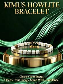 1pc Men's Bracelet, Made Of Natural Gemstones Like White Marble And Hematite, Featuring A Spiral Effect, An Original And Personalized Gift. - Multicolor - View 5