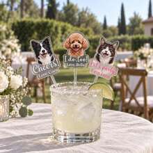 10/30/50/100pcs Custom Wedding Personalized Letter Stirrer | Party Decoration, Clear Acrylic Letter Custom Acrylic Stirrer - Multicolor - View 2