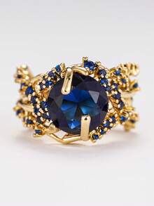 1pc Elegant Cubic Zirconia Ring For Women, Wedding Engagement Party Jewelry, Valentine's Day Gift - 1# - View 5