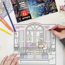 72 Colored Pencil Set- 3.3mm Rich Pigment Soft Core Wax-Based - Ideal For Coloring Drawing Sketching Shading Blending - Vibrant Color - 72-color Colored Pencils a - View 6