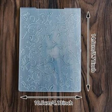 Floral Pattern Plastic Embossing Folder,2D Textured Vine Flower Leaf Embossing Template For Card Making Scrapbooking Paper Craft DIY Decor Embossing Folder - HC-1 - View 2