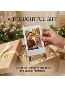 1-3pcs White Mini Instant Photo Frames, Easel-Style Photo Display Stands, Reusable Desktop Photo Decor, Suitable For Various Occasions, Ideal Gift For Friends And Family, Perfect For Birthdays, Anniversaries And Holidays - A - View 3