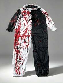 1pc Halloween Unisex Bloody Clown Performance Costume, Horror Role Play Funny Stage Cosplay Outfit - View 24