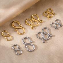 10pcs Stainless Steel M-Clasp S-Clasp Necklace Bracelet Connector Clasp End Connector Suitable For Handmade DIY Jewelry Accessories - Stainless Steel Buckles - View 1