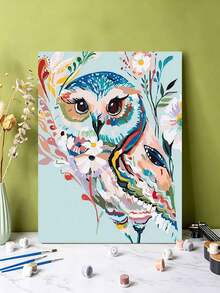 DIY Colorful Owl Among Floral Bloom (Frameless Or Framed 8x12 / 16x20 Inches) Paint By Numbers Kit(Acrylic) Arts & Crafts For Adult Beginners, Home Wall Decor, And Holiday Gifts For Nature Lovers And Bird Fans - Sets - View 5