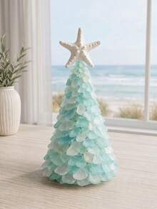 1pc Sea Glass Christmas Tree Set, Sea Glass Christmas Tree Series Set, Desktop Decoration Set, Holiday Style Decor, Handmade Craft, Christmas Theme Creative Gift - Multiple Styles - View 15
