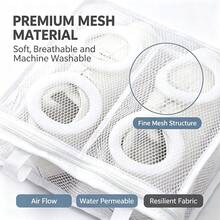 Mesh Shoe Laundry Wash Bag, 2 Pocket Anti-Scratch Shoe Washing Bag With Hanging Loop, Reusable Shoe Protector Bag For Washing Machine, Durable Breathable Sneaker Cleaning Pouch For Travel Gym Sports Outdoor Household Christmas Gift - View 4