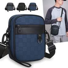 1pc New Men's Crossbody Bag Shoulder Bag Casual Fashion Multifunctional Phone Bag Lightweight Small Square Bag - Multicolor - View 2