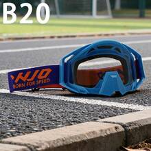 WJO Motorcycle Off-Road Goggles, Motorcycle Riding Windproof Glasses, Large Frame Wide Field Of View, Elastic Headband, Foam Face Padding, Windproof, Dustproof, Mountain Bike, Downhill, Outdoor Cycling Protective Eyewear, Multiple Colors Available - Multicolor - View 27