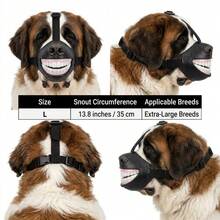 Funny Smiling Teeth Dog Mask, Black Nylon Strap Dog Muzzle, Humorous Pet Costume, Suitable For Dog Parties And Daily Pranks - Black - View 9