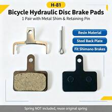 H-44 Resin Disc Brake Pads With Spring And Cotter Pin, Suitable For Hydraulic Disc Brake Bicycle Brake Pads For Road And Mountain Bikes - Black - View 12