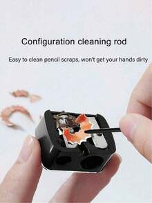 4pcs/1pc (Buy 1 Pencil Sharpener, Get 1 Random Tassel Bookmark) Multi-Color Makeup Pencil Sharpener, Suitable For Eyebrow Pencil, Eyeliner, Lip Liner, Lipstick And Other Cosmetics. This Dual-Hole Sharpener Comes With A Dust Cover, Suitable For Use In School, Home And Office. Office Supplies/Writing And Correction Supplies/Pencil Sharpener. This Is A Very Suitable Learning Sharpener For Students To Use In School. - Sets - View 6