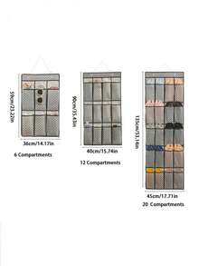 Multi-Pocket Hanging Storage Bag For Behind Door, Transparent Mesh Large Capacity, Adjustable Hanging Strap, Entryway Bathroom Shoe & Miscellaneous Item Organizer - View 11