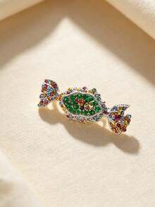 1pc Cute Candy Shaped Women's Brooch, Exquisite Enamel Brooch, Suitable For Dresses, Vintage Fun Daily Wear Jewelry Accessory, Women's Accessory, Ideal Gift Choice - Multicolor - View 9
