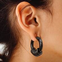 1pc 6mm Vintage Gothic 9-Ring Ear Gauge Expander 316L Stainless Steel Ear Stretch Piercing Jewelry Unisex - 1314 - View 6