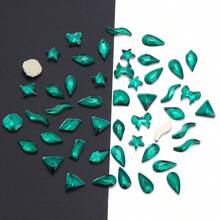 50pcs/Pack Irregular Flat Back Rhinestones, Nail Art, Hair Accessories, Earring Making DIY Rhinestone Decor - Irregular Rhinestones - View 12