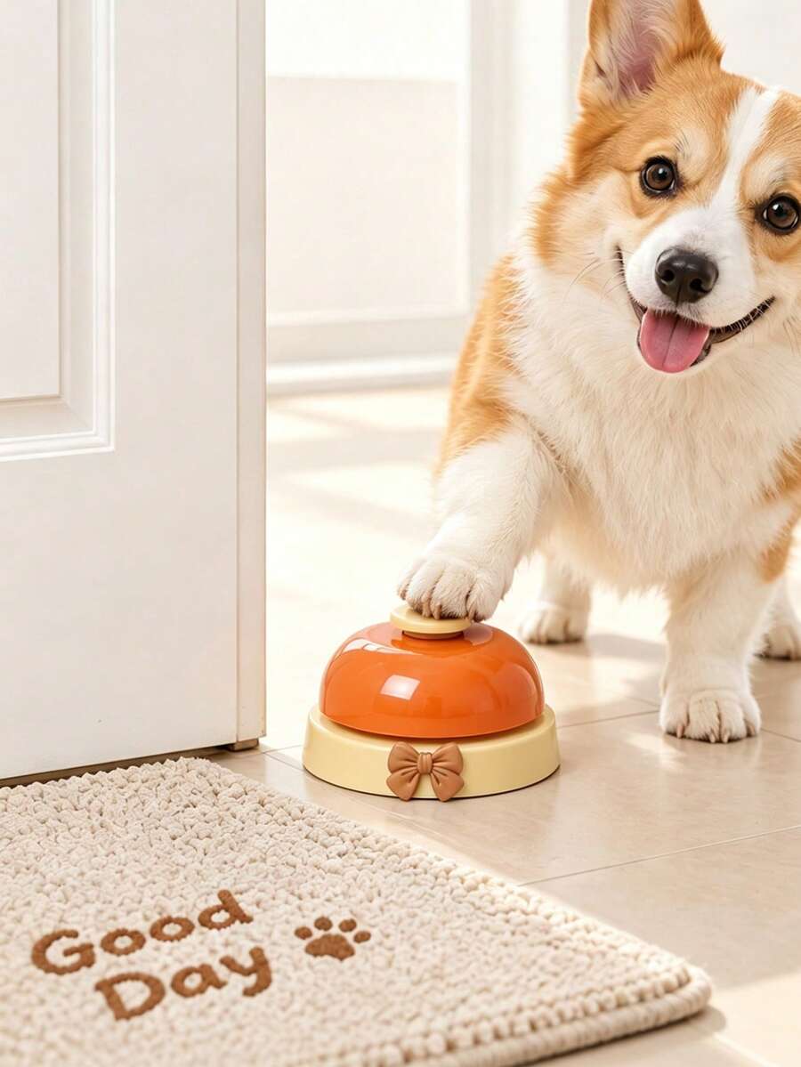 Cute Pet Desk Bell With Bow,Pet Training Bell,Dog Paw Bell,Training Buzzer,Pet Interactive Bell Toy,Dog Paw Press Bell,Pet Communication Bell,Interactive Training Toy,Pet Daily Interaction,Christmas Gift, St. Nicholas Day Gift, - Multicolor - View 1