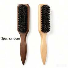 1pc\2pcs Edge Comb, Mini Soft Bristle Hair Brush, Restore Shine, For Edges And Back Combing, Detangle And Smooth Hair, For Synthetic And Human Hair, For Scalp Massage And Styling, Suitable For All Hair Types, Durable Material, Unique Comb Pattern - View 10