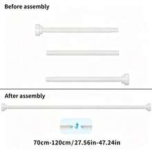 Shower Curtain Rods - [Stainless Steel] 70cm-120cm - View 9