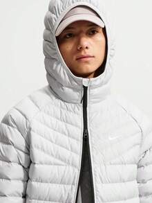 Nike 男款 AS M NK WR LTWT FL MCRO CHNL J 薄款羽絨短夾克 JA0742-097 - 灰色 - 查看 3
