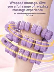 28 Roller Wheel Ring Clamp Massager, 360° Wrap-Around Deep Tissue Handheld Massager For Calf Thigh Arm Muscle Soreness Relief - Multicolor - View 3