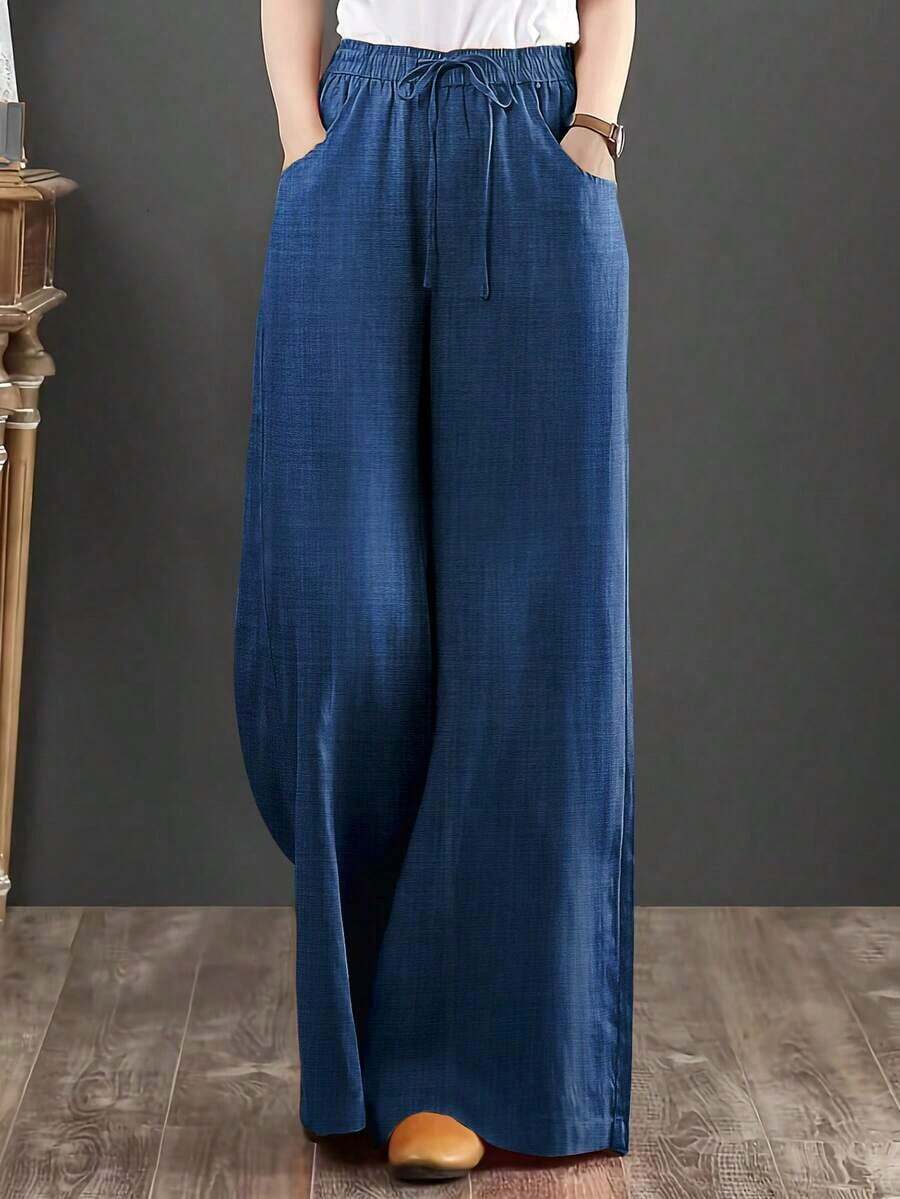 Women Pants - Royal Blue - View 1
