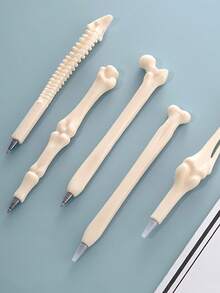Upgraded High-Quality 2pcs Pen Set, 1pc Bone Pen And 1pc Carrot Pen - Fun And Unique Gift For Nurses, Doctors, And Office Supplies, Random Style - Multicolor - View 4