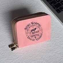 Crow Print Card Holder Lightweight Fashionable Wallet Suitable For Daily Use For Women Double Zipper Mini Wallet Purse Wallet Card Wallet - Multicolor - View 22