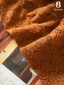 Bubaba Rust Orange Lace Sheer Curtains, Polyester Floral Lace Curtain Panel With Scalloped Edge, Light Filtering Window Drapes For Living Room Bedroom Boho Home Decor - Orange - View 5