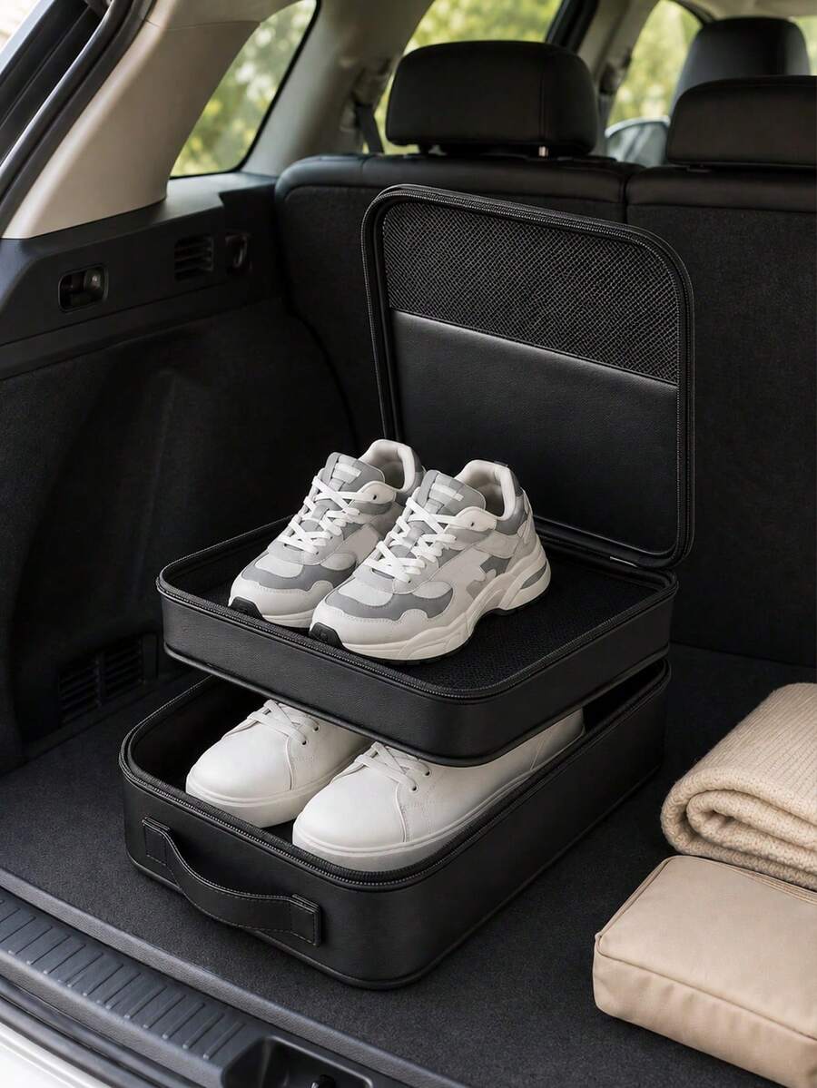 Large Capacity Travel Shoe Bag - Waterproof & Dust-Proof Storage Bag, Fits 1-3 Pairs, Suitable For Luggage Handle, Ergonomic Handle, Durable & Dust-Proof - Ideal Choice For Compact Travel Storage