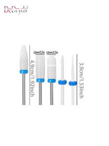 DeDryDS 5件組指甲鑽頭磨頭套組 旋轉研磨頭 銑刀式指甲與足部護理電動鑽工具 - 彩色 - 查看 6