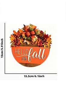A Fall "Welcome" Sign With A Circular Floral Wreath Design, Perfect For An Entryway Decoration. Ideal For Fall Celebrations And Thanksgiving Home Decor, This Is A Great Fall Home Decor Item. (Halloween Decorations, Fall Decorations) - Multiple Styles - View 11