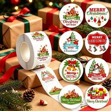 2 Rolls 1000 Pcs Christmas Gift Tags Stickers, Merry Christmas To‑From Self Adhesive Present Labels, 12 Festive Designs Xmas Name Stickers For Gift Wrapping, Stocking Stuffers, Holiday Treat Jars, Gift Bags - 1 Roll Each for 2 Styles - View 10